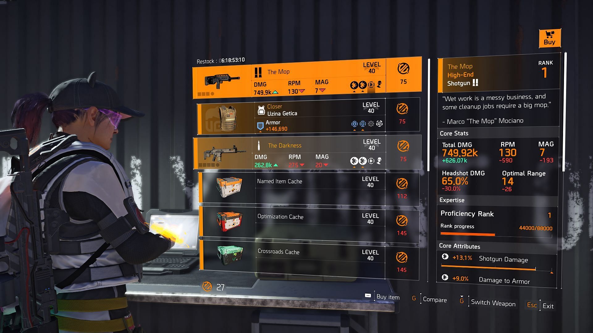 The Division 2 vendor for the Countdown game mode near the Helipad (Image via Sportskeeda Gaming || Ubisoft)